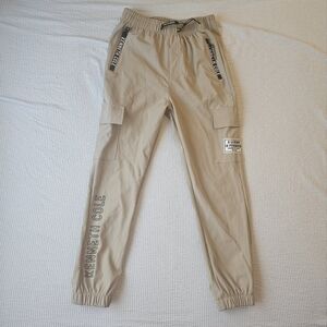 Kenneth Cole New York drawstring cargo pants khaki kids size 14